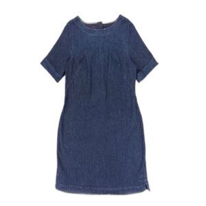 BODEN Rhea Denim Mini Dress Preppy Elevated Western Quiet Luxury French Girl 14